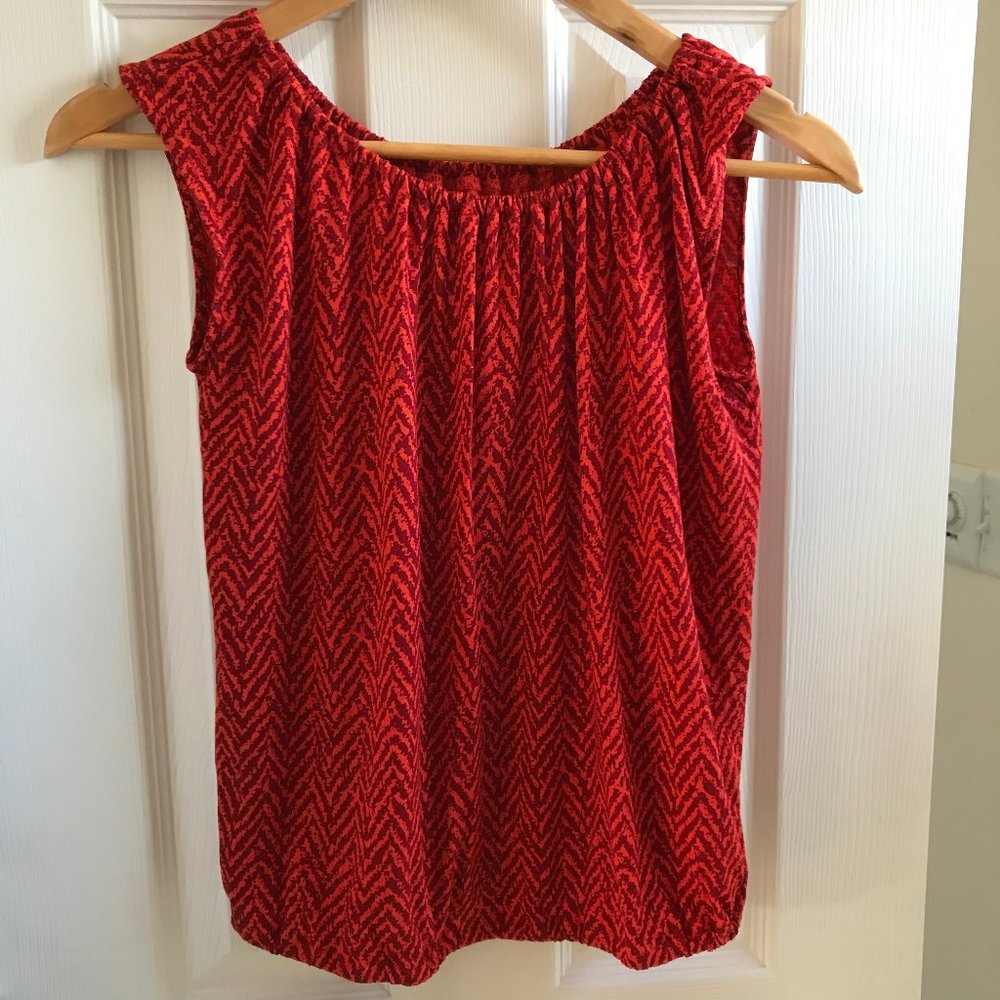 LOFT Petites Red/Orange Sleeveless Size XSP